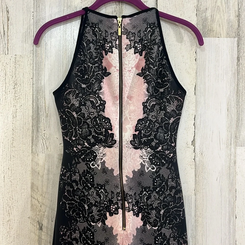 B Darlin  Womens Juniors' Printed High-Neck Bodycon Dress size 1 / 2 - Picture 8 of 13